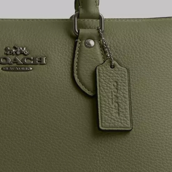 COACH Satchel Handbag New with Tags Beautiful Green - Picture 2 of 9